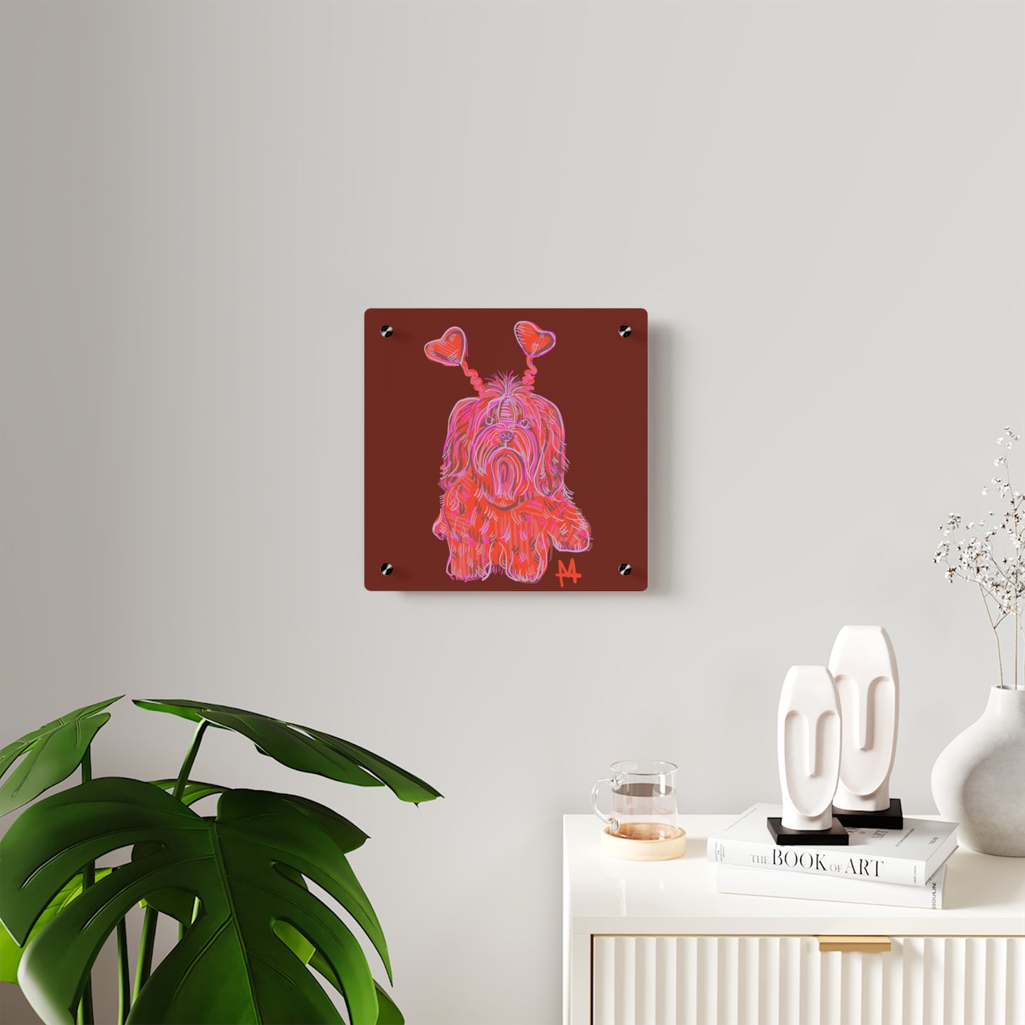 Shihtzu Love Acrylic Art Panel