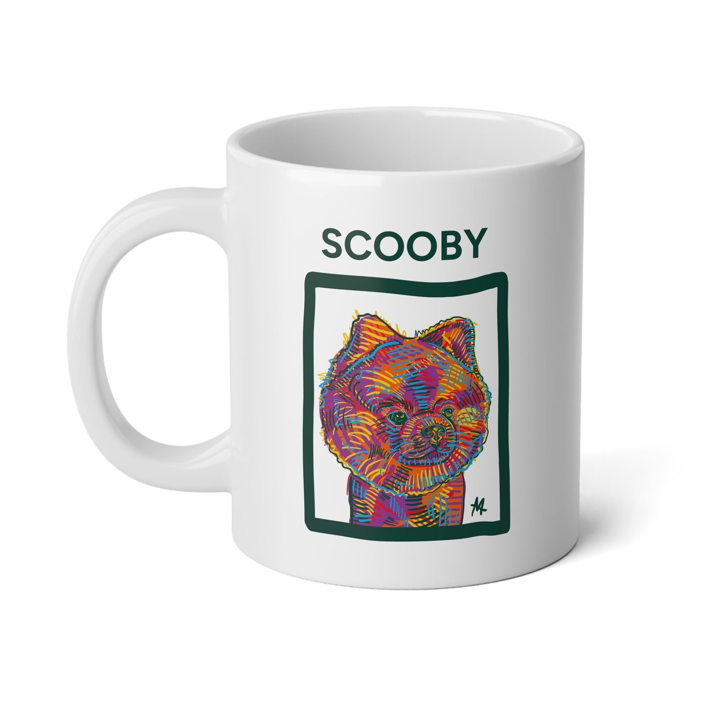 Customized Pet Portrait Jumbo Mug (20 oz)