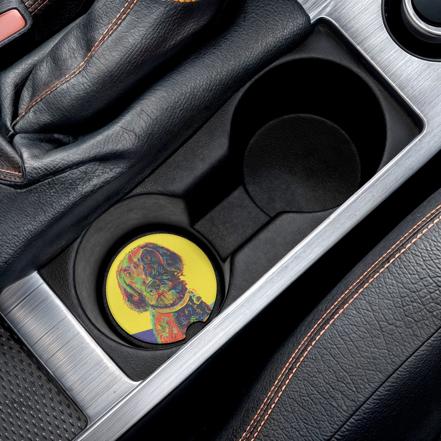 Custom Pet Portrait Car Coasters