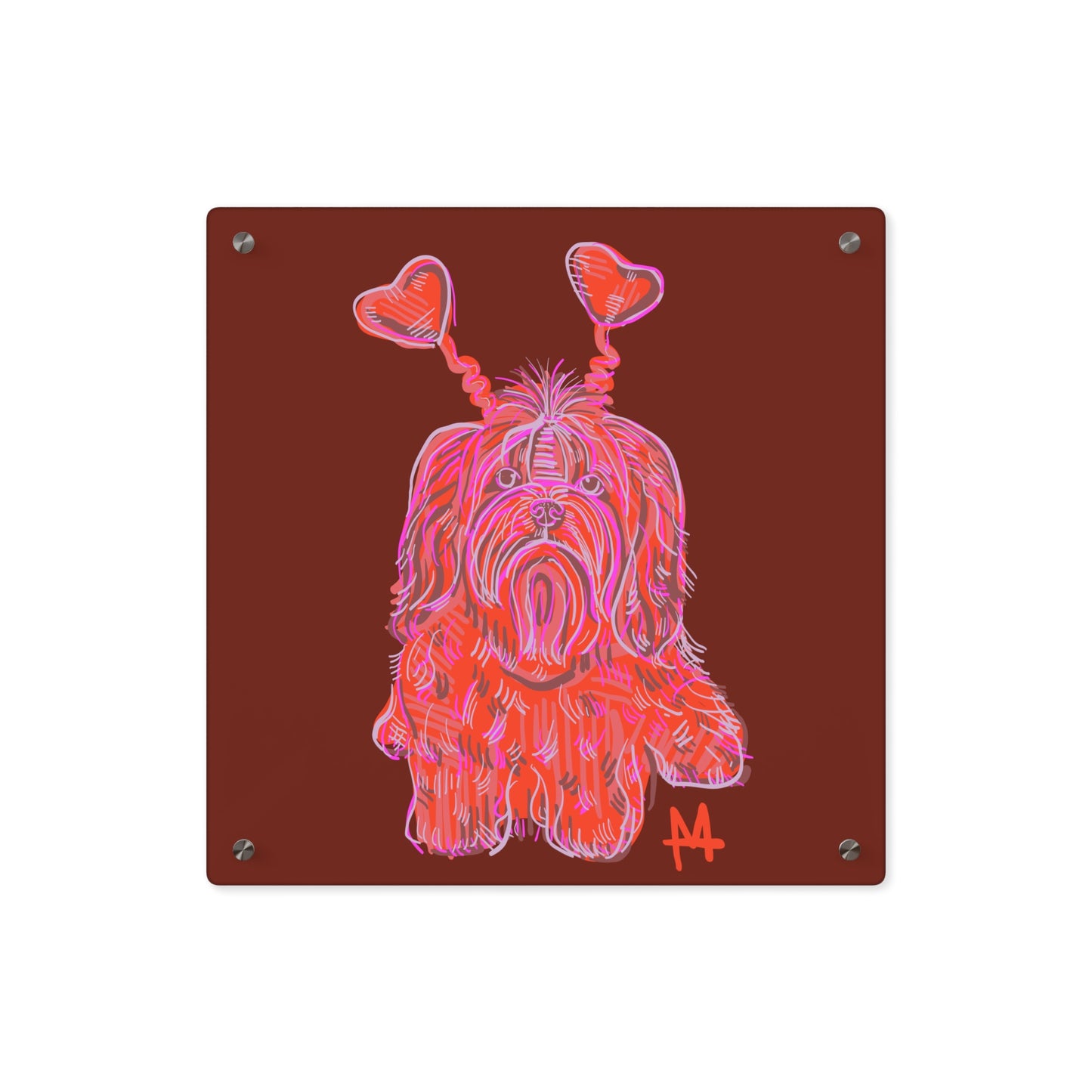 Shihtzu Love Acrylic Art Panel