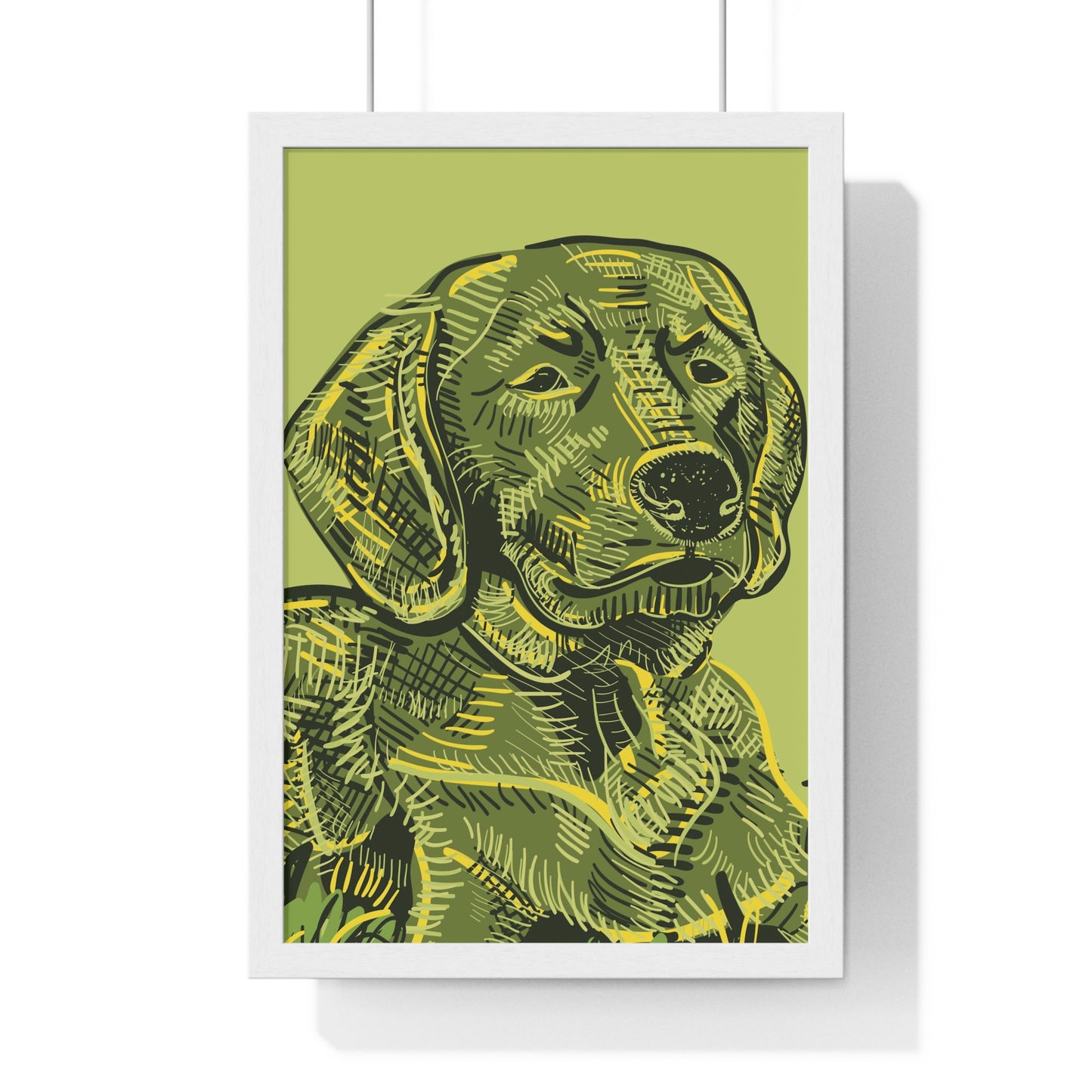 Custom Pet Portrait Poster Framed