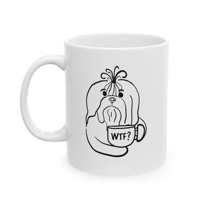 Minimalist Sassy Shih Tzu Ceramic Mug — 11oz & 15oz Coffee Cup
