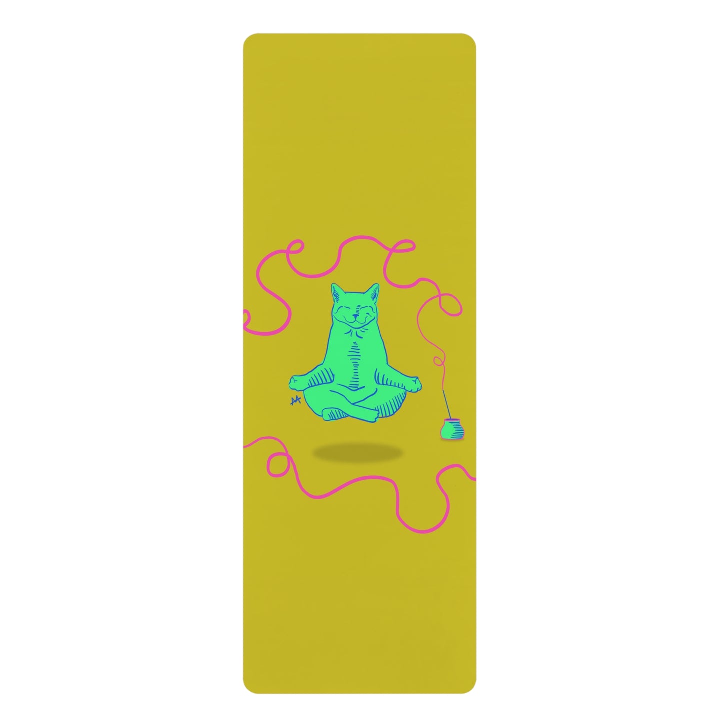 Meditating Cat Yoga Mat