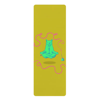 Meditating Cat Yoga Mat