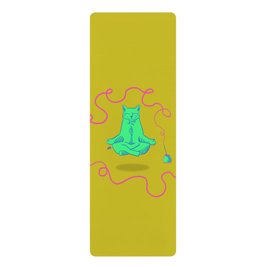Meditating Cat Yoga Mat
