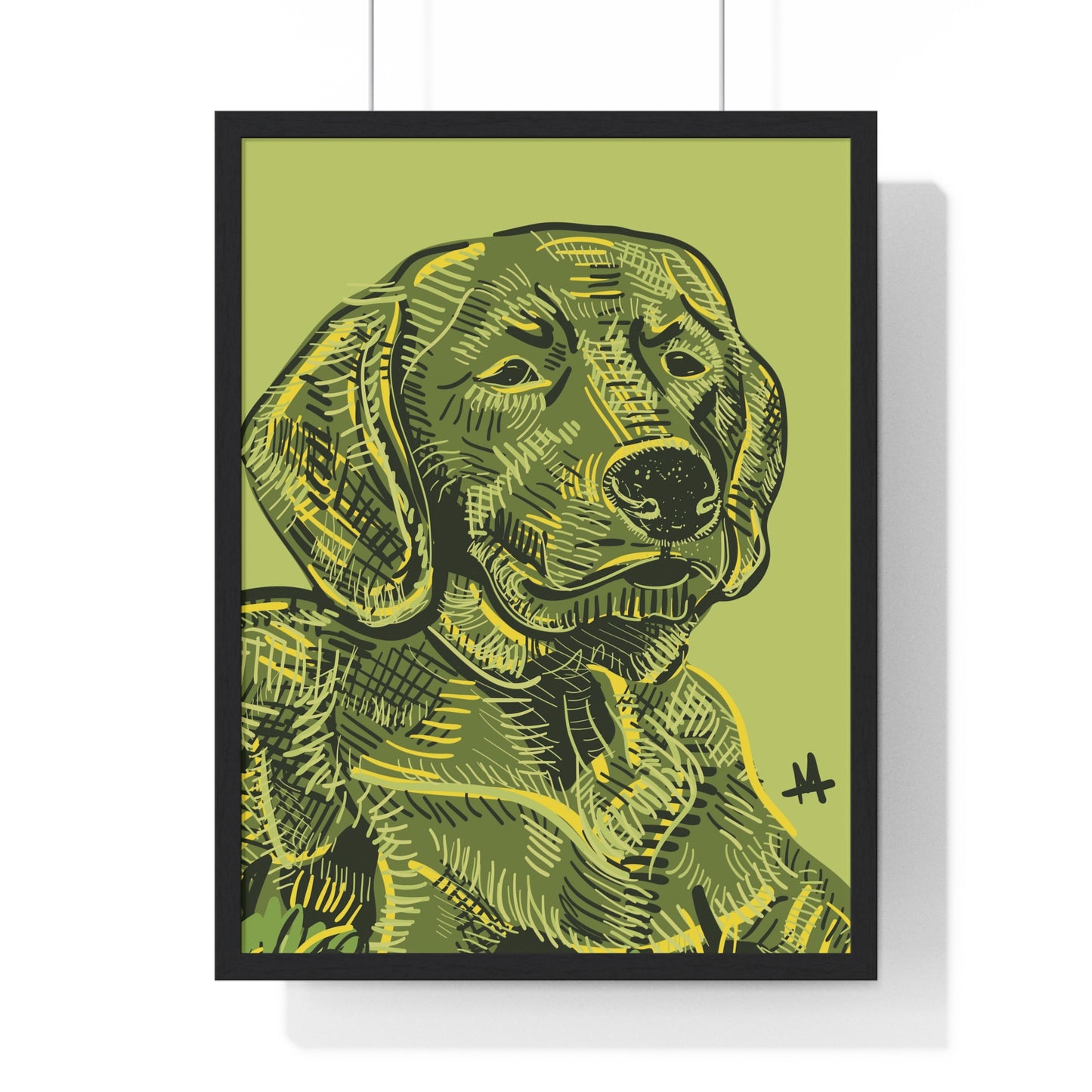 Custom Pet Portrait Poster Framed