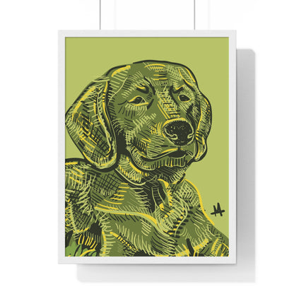 Custom Pet Portrait Poster Framed