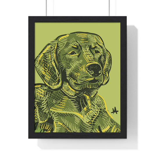 Custom Framed Pet Portrait Illustration