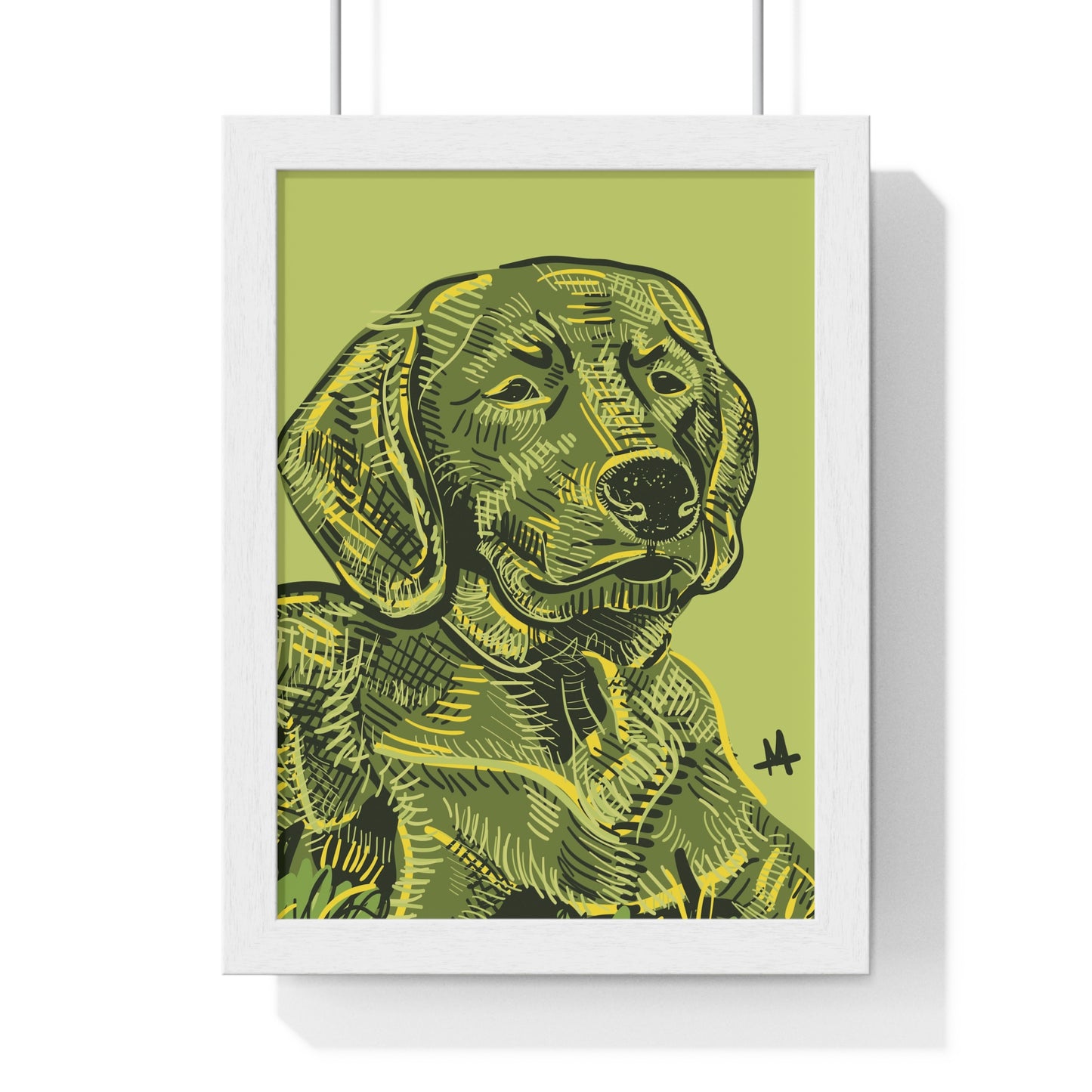 Custom Pet Portrait Poster Framed