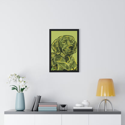 Custom Framed Pet Portrait Illustration