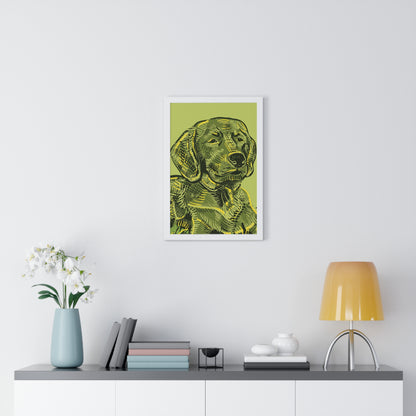 Custom Framed Pet Portrait Illustration