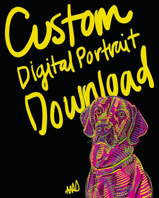 Custom Pop Art Pet Portrait Digital Download