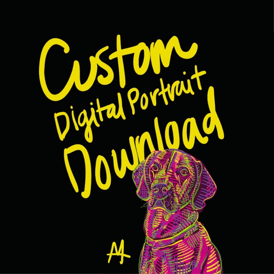 Custom Pop Art Pet Portrait Digital Download