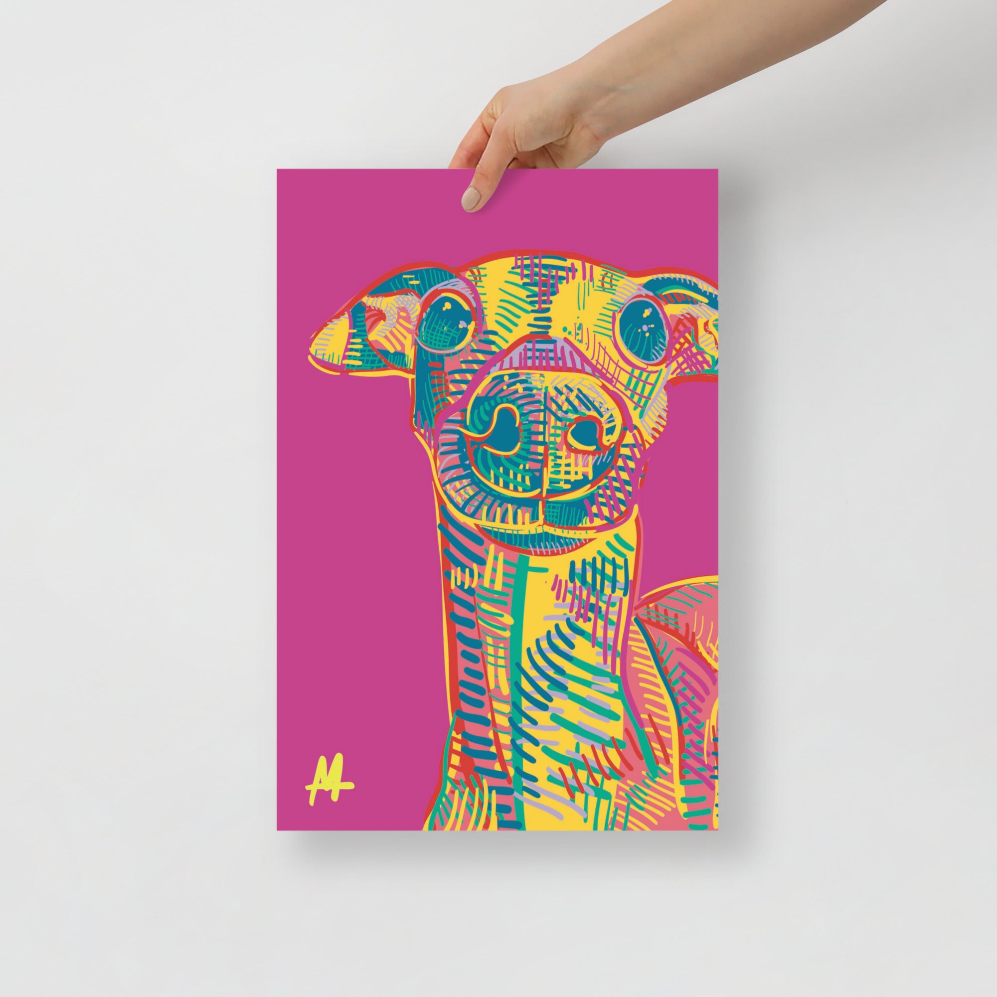Custom Pet Portrait Poster – Motlee Illustrations
